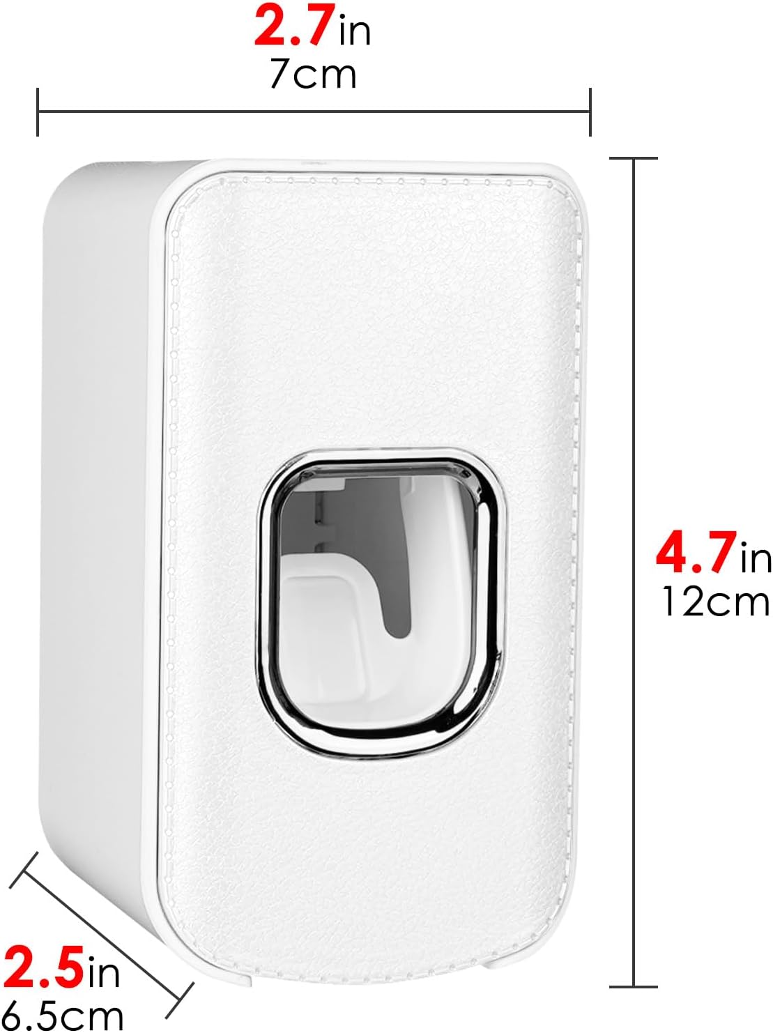 2 Slot Toothbrush Holder and Toothpaste Dispenser Wall Mounted, Automatic Toothpaste Squeezer, 2 in 1 Tooth Brush Toothpaste Organizer for Shower (White 2Pack)