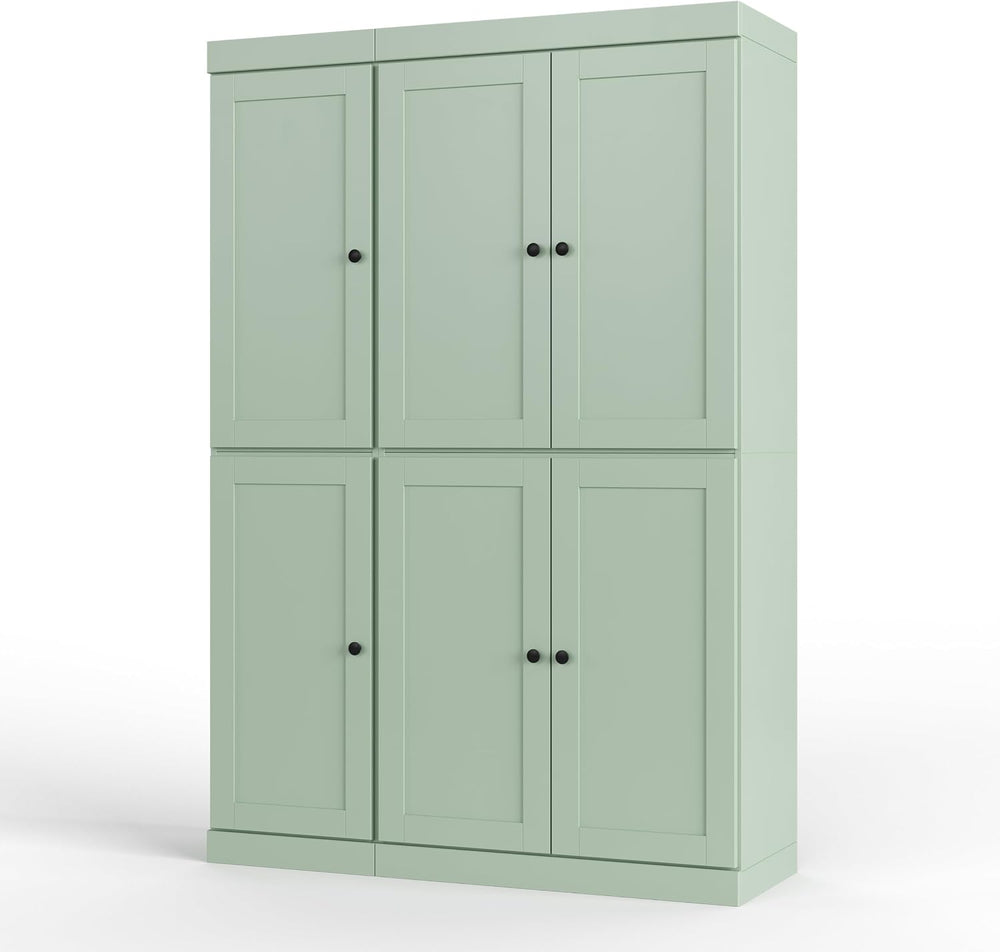 Palace Imports Solid Wood Kitchen Pantry Cabinet 71.5" Tall, 48.5" ...