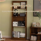 Vinta 4-Tier Wood Ladder Shelf - Stylish Open Display Rack, Floor-Standing Magazine Holder, Versatile Storage for Living Room & Study, Modern Home Decor