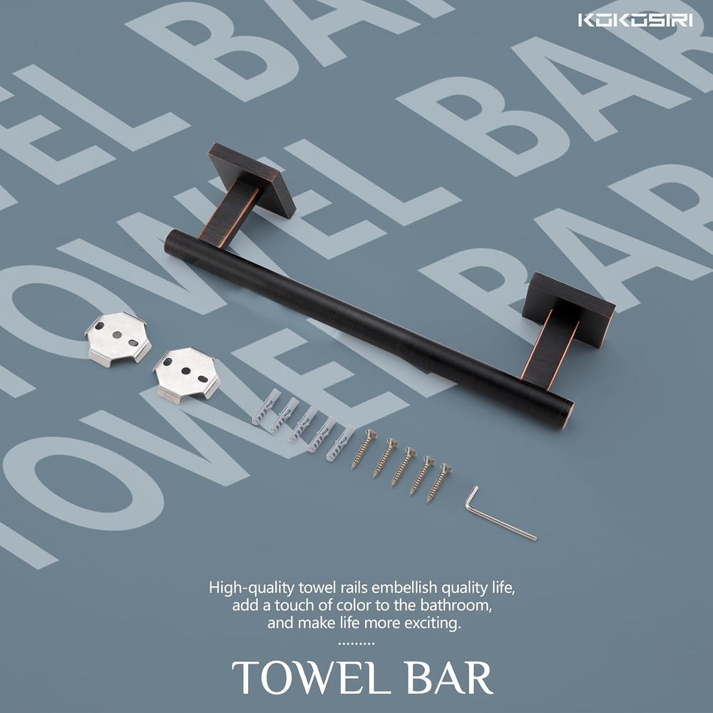 KOKOSIRI Bathroom Towel Bars 12 Inch Towel Ring Oil Rubbed Bronze 30CM Hand T...