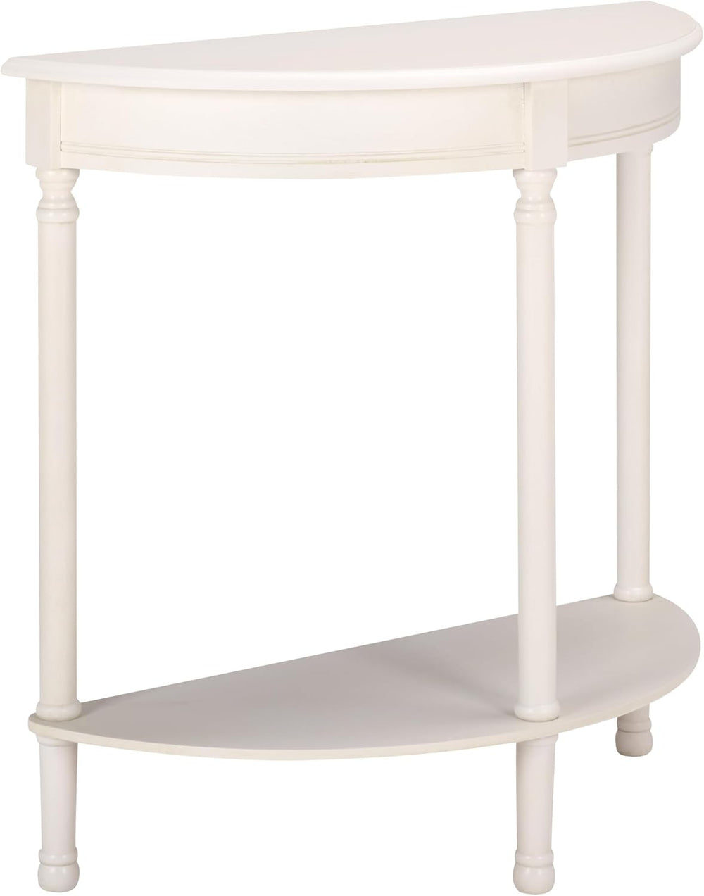 SAFAVIEH Furniture - Tinsley Half-Round Console Table - Ivory - Solid Wood - ...