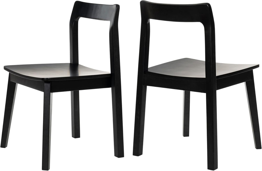 EYYTHUNG Farmhouse Wood Dining Chairs Set of 2,Wooden Kitchen Chairs, Mid Cen...