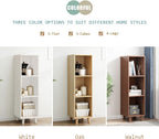 IOTXY Open Cube Low Bookcase - 3-Tier Freestanding Storage Display Cabinet Organizer with Legs for Home Office, 3-Cubes Open Shelf Short Bookshelf, Walnut