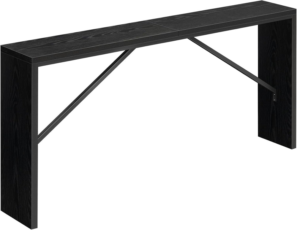 MAHANCRIS Console Table, 62.2" Long Sofa Table Behind Couch, Narrow Entr...