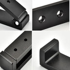 OHIYO Folding Coat Hooks 4pcs Foldable Hook Wall Mounted for Hanging Coat, Jacket, Towel Heavy Duty Wall Hooks Aluminum Alloy Fold up Hooks Headphones Holder Bearing Load 33lb (Black)