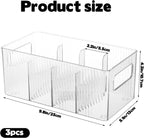 3 Pack Acrylic Belt Organizer - with Adjustable 4 Compartments & Stackable Design, Clear Storage for Closet and Drawer Organization, Display Case Pantry Cabinet Organizers for Ties,Socks,Underwear