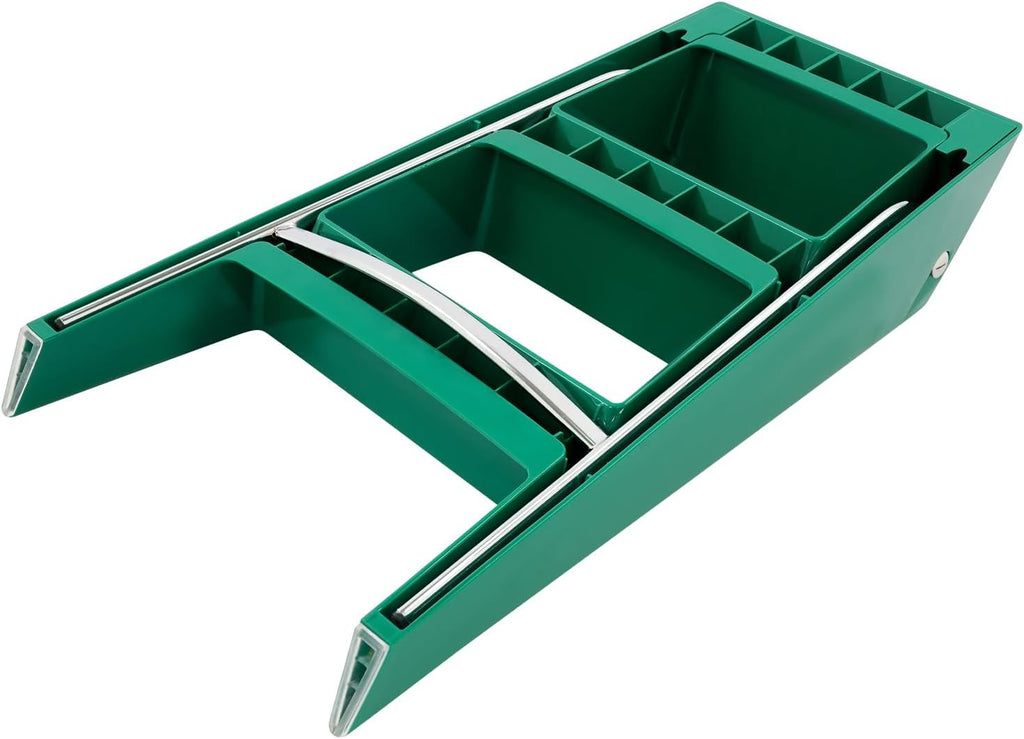 Folding Step Stool Ladder,3 Step Decorative Ladder Shelf,Portable Foldable Ladders for Living Room,Kitchen,Green
