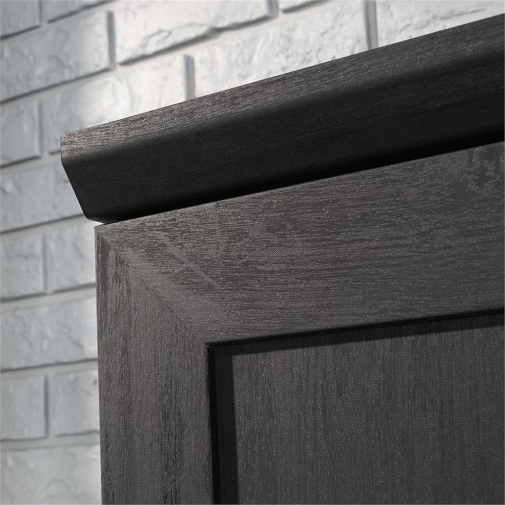 MAKLAINE Engineered Wood Single Door Pantry, 71 in Tall, Raven Oak Finish, Ad...