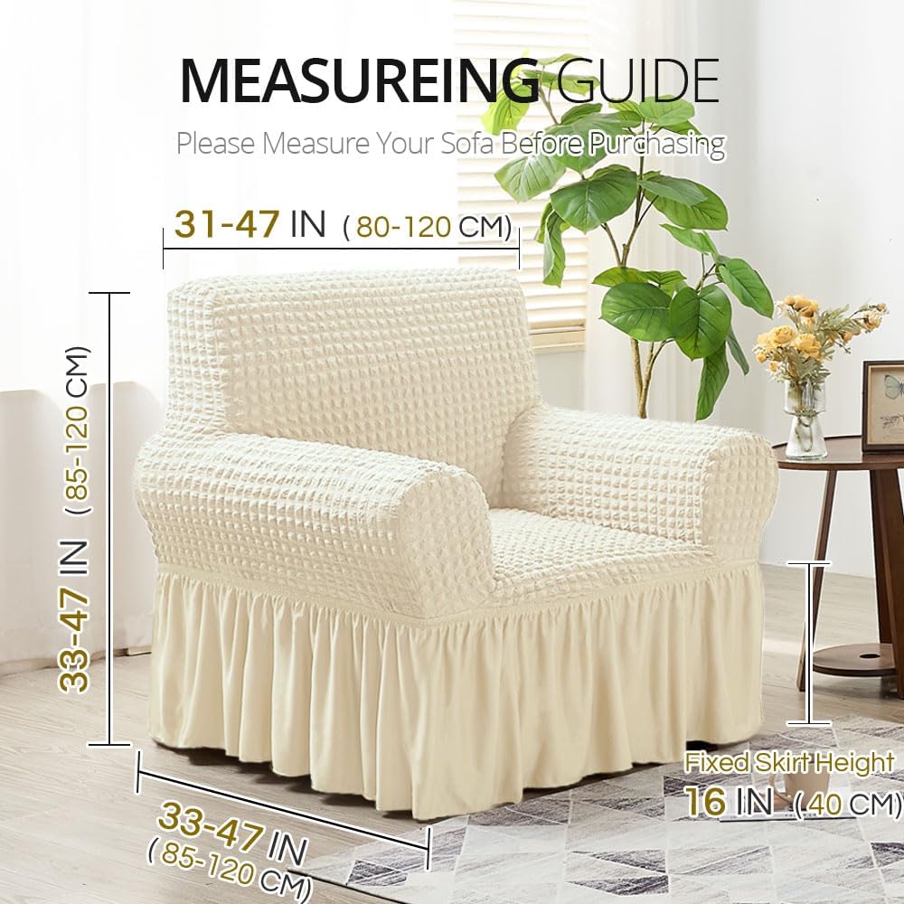 NICEEC Arm Chair Covers Armchair Covers Universal Slipcovers with Skirt