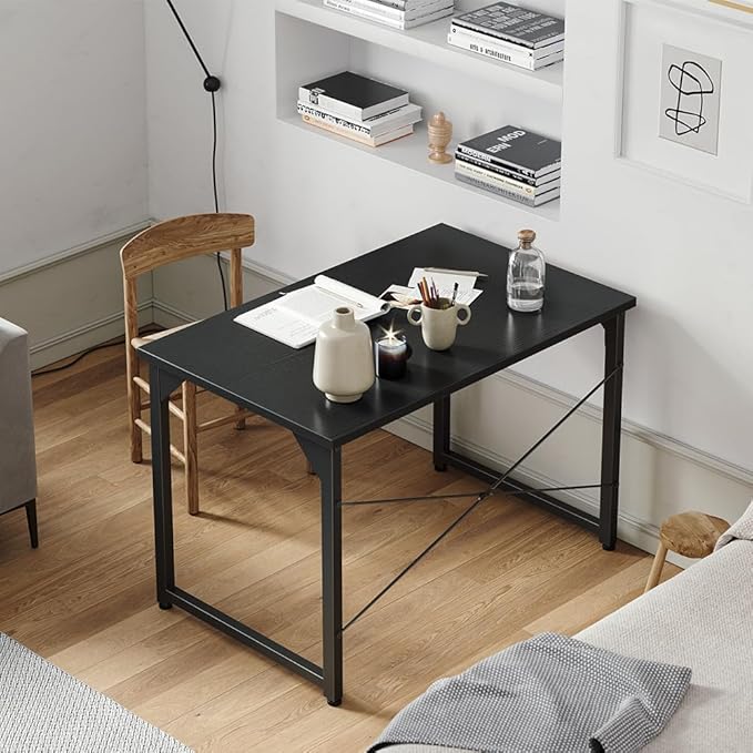 Cubiker Computer Desk, 32 inch Small Home Office Desk for Small Spaces, Modern Simple Style for Home, Office, Classic Black