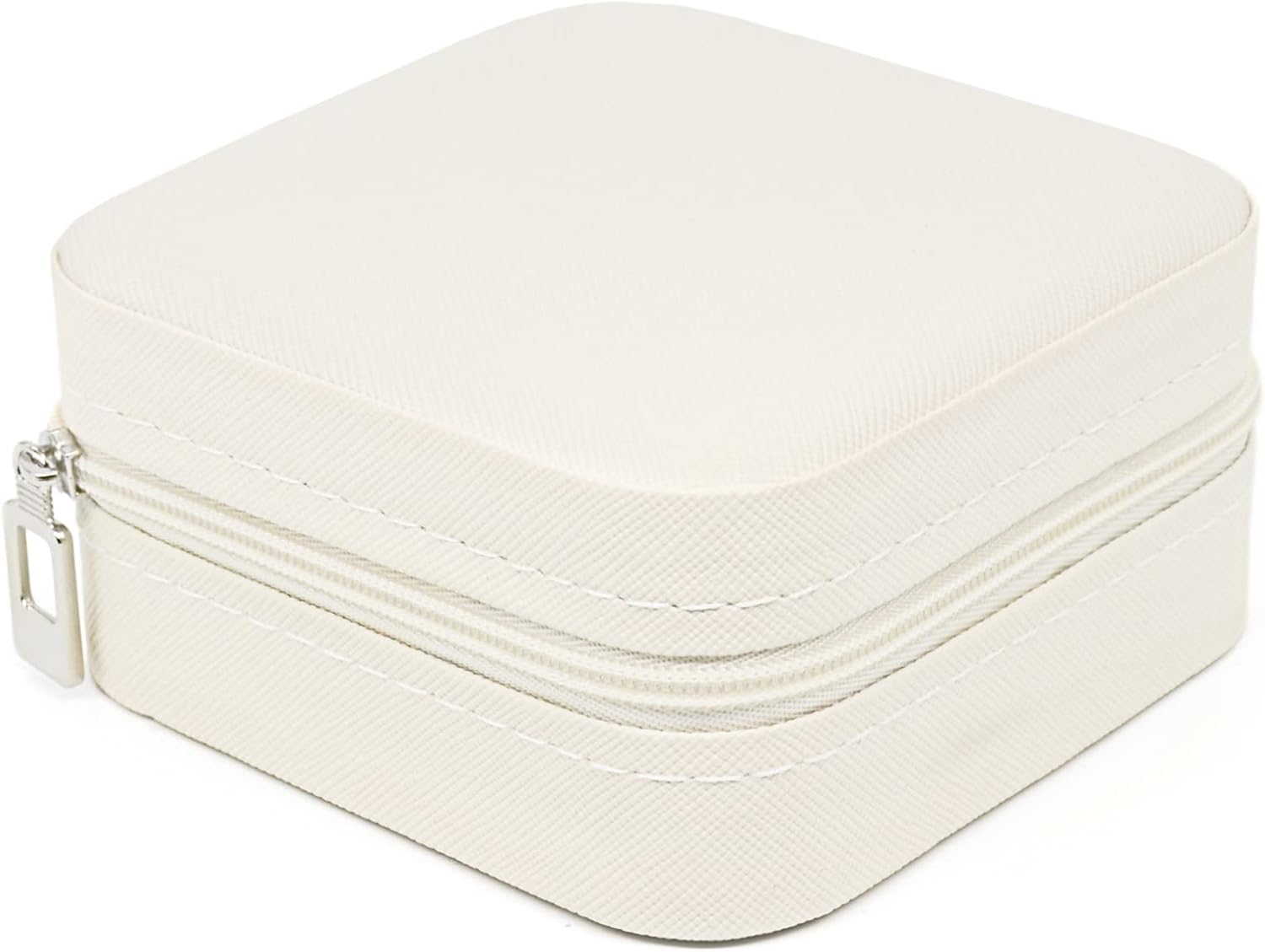 KEINE MARKE Small Jewelry Box, Travel Portable Jewelry Case for Ring, Pendant, Earring, Necklace, Bracelet Organizer Storage Holder Boxes (white*8).