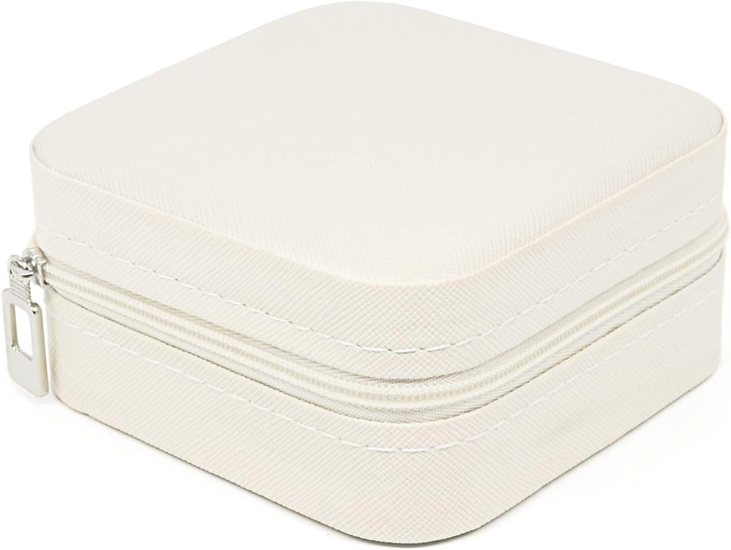 KEINE MARKE Small Jewelry Box, Travel Portable Jewelry Case for Ring, Pendant, Earring, Necklace, Bracelet Organizer Storage Holder Boxes (white*4).