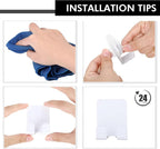 Razor Holder Hooks Shower Hook with Acrylic Adhesive for Razor Bathroom Kitchen Organizer for Razor Plug Towelrazor Hooks (Acrylic Razor holder-2pcs White)