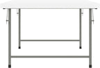 EMMA + OLIVER 4.93' Kids Folding Activity Table for Classrooms and Home, Heavy-Duty Rectangular Plastic Classroom Table for Kids, White