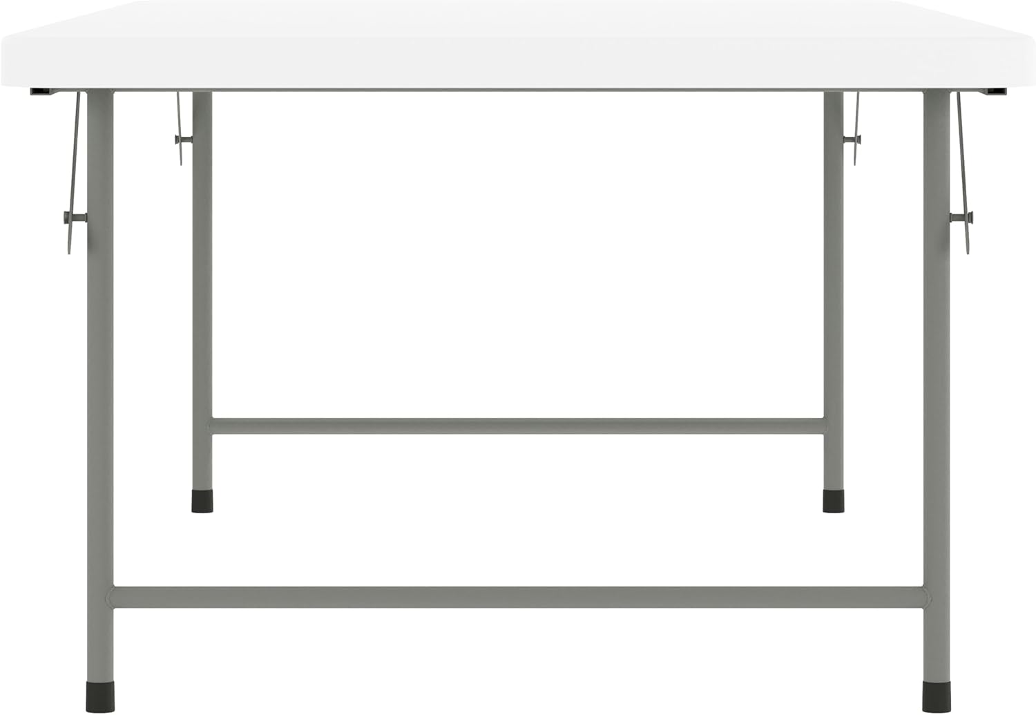 EMMA + OLIVER 4.93' Kids Folding Activity Table for Classrooms and Home, Heavy-Duty Rectangular Plastic Classroom Table for Kids, White