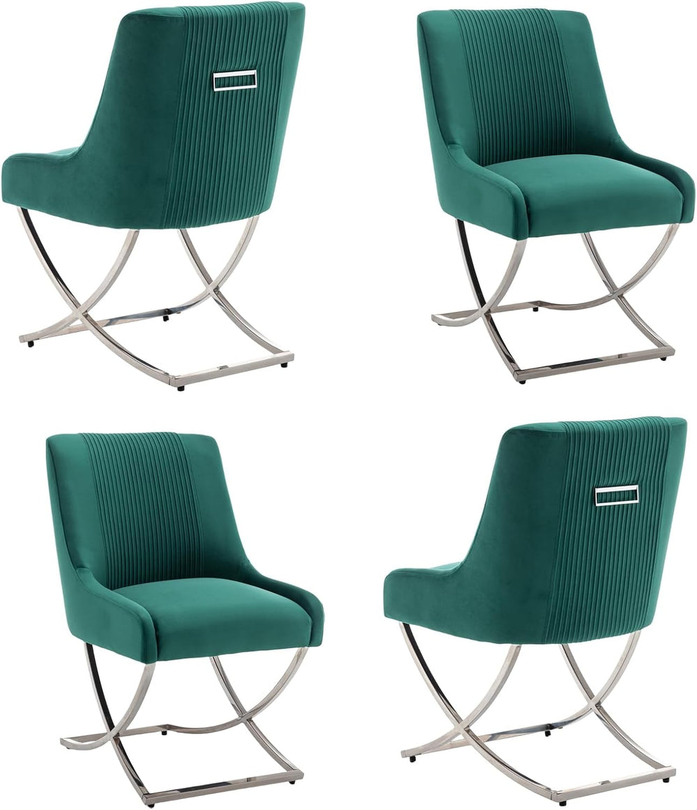 Kitchen Dining Chairs Set of 4,Accent Modern Upholstered Velevt,Contemporary ...