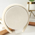 Vertical Headband Holder Organizer, Soft Velvet Tower Hairband Stand Display, Hair Hoop Accessories Jewelry Storage for Women Girls (Beige Velvet)
