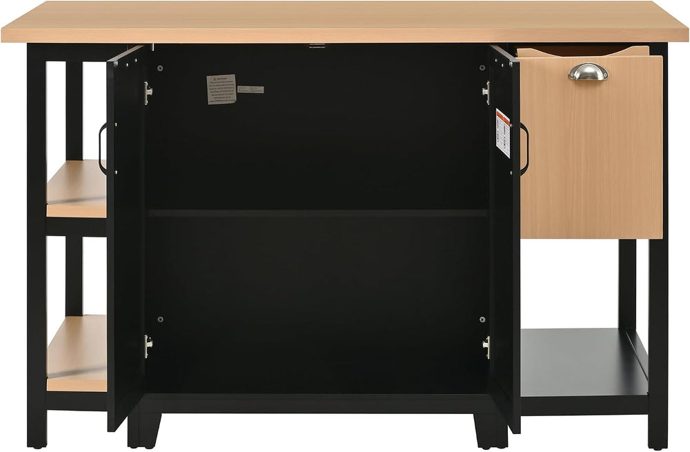 Christopher Knight Home Aaron 58" Kitchen Island with Storage, Modern Is...