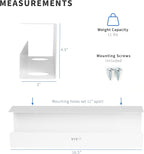 VIVO Under Desk 42 cm Cable Management Tray, Power Strip Holder, Cord Organizer, Wire Tamer for Office and Home, White, DESK-AC06-1CW