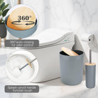 iMucci Bathroom Accessories Bathroom Sets with Shower Curtain, Bath Towel Set, Trash Can, Toilet Brush, Soap Dispenser, Bathroom Accessories Set Complete
