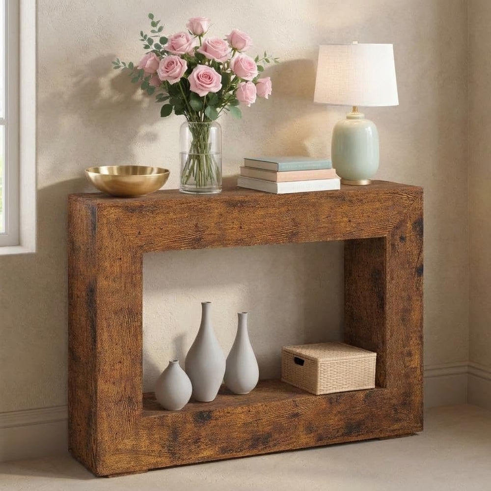 GAOMON 47" Narrow Wood Console Table with Storage Shelf - Vintage Accent...