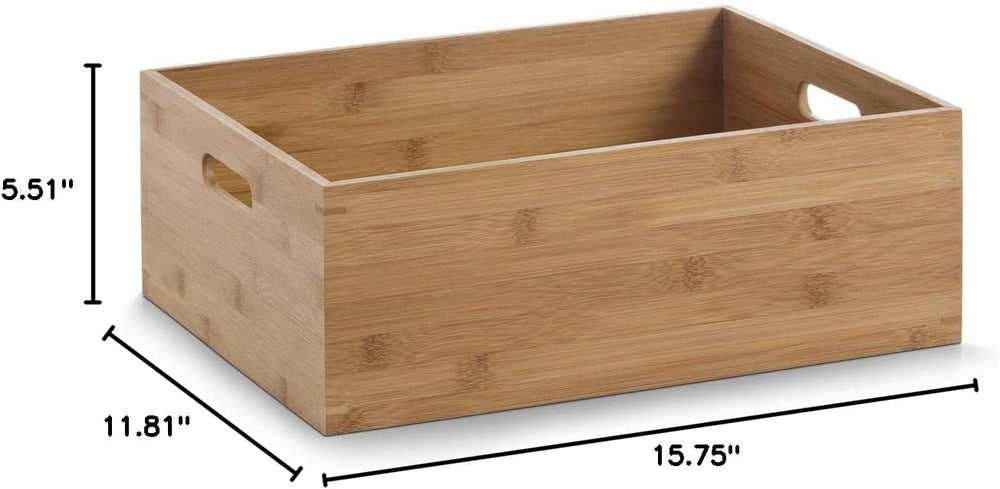 Zeller Storage Box Bamboo 40x30x14cm, Multi-Colour