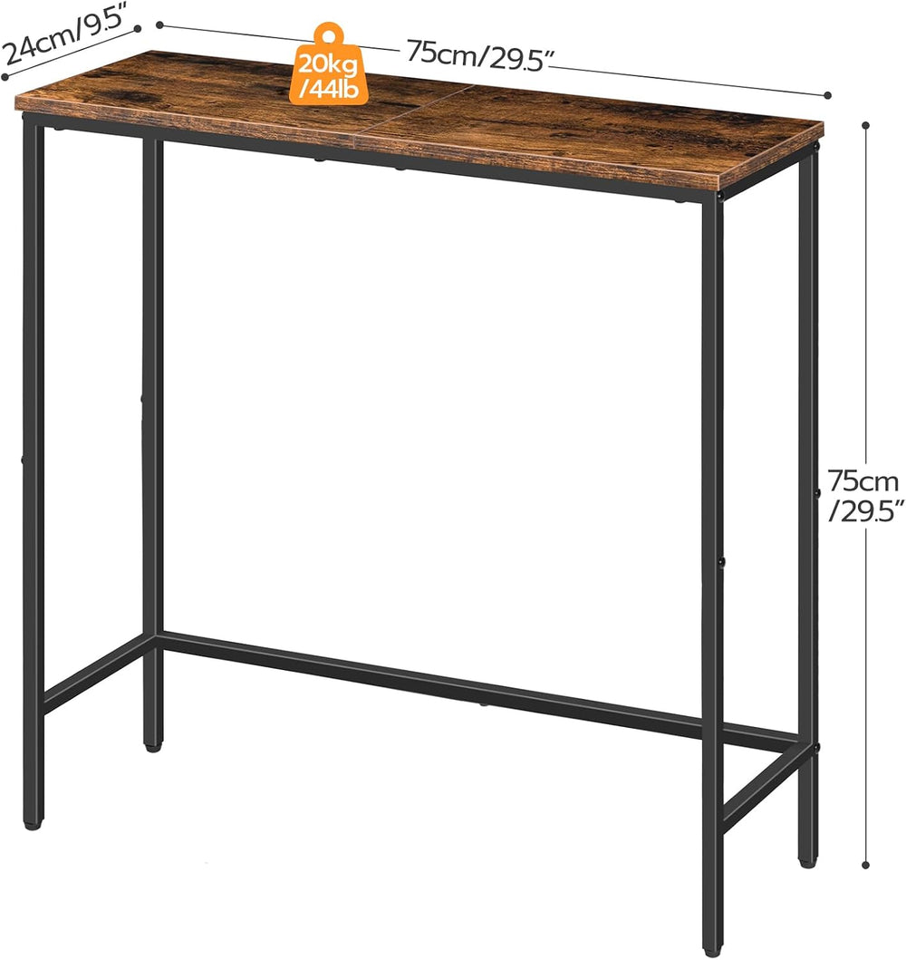 HOOBRO Narrow Console Table, 29.5" Small Entryway Table, Thin Sofa Side ...