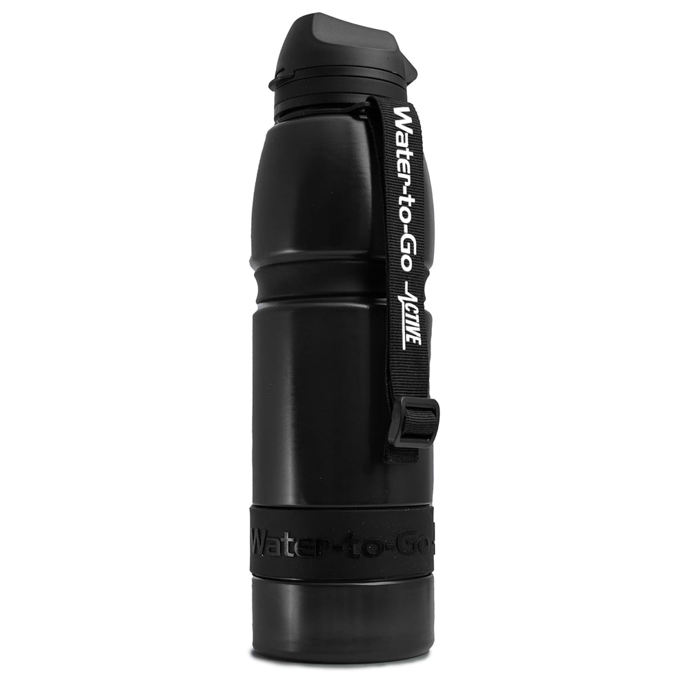 Water-to-Go Water Filter Bottle, 1 Liter, Jet Black