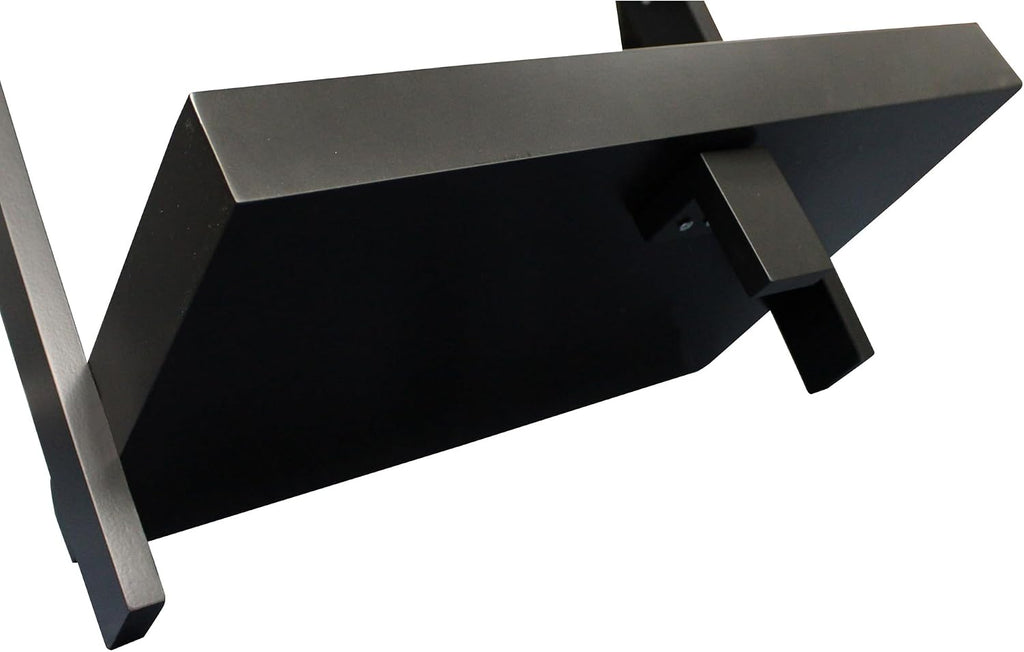Modern 5 Tier Leaning Wall Ladder Bookshelf, Black, 70 Inches | Storage Rack, Organizer