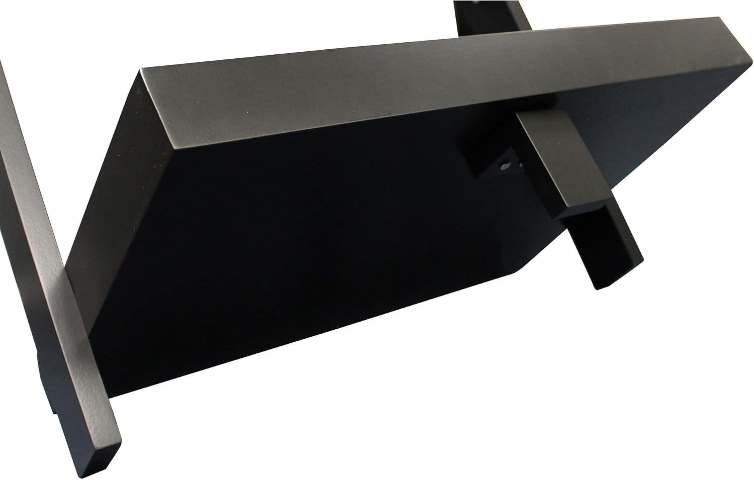 Modern 5 Tier Leaning Wall Ladder Bookshelf, Black, 70 Inches | Storage Rack, Organizer