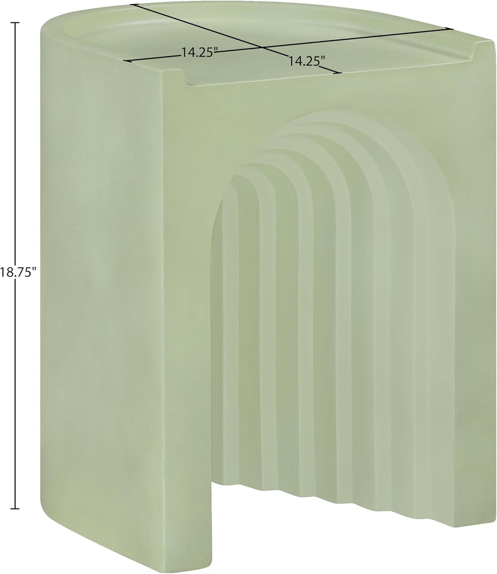 Meridian Furniture 646Green-ET Avenda Collection Art Deco End Table with Fini...