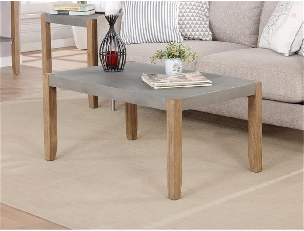 Alaterre Furniture Newport Living Room Set, Concrete Gray