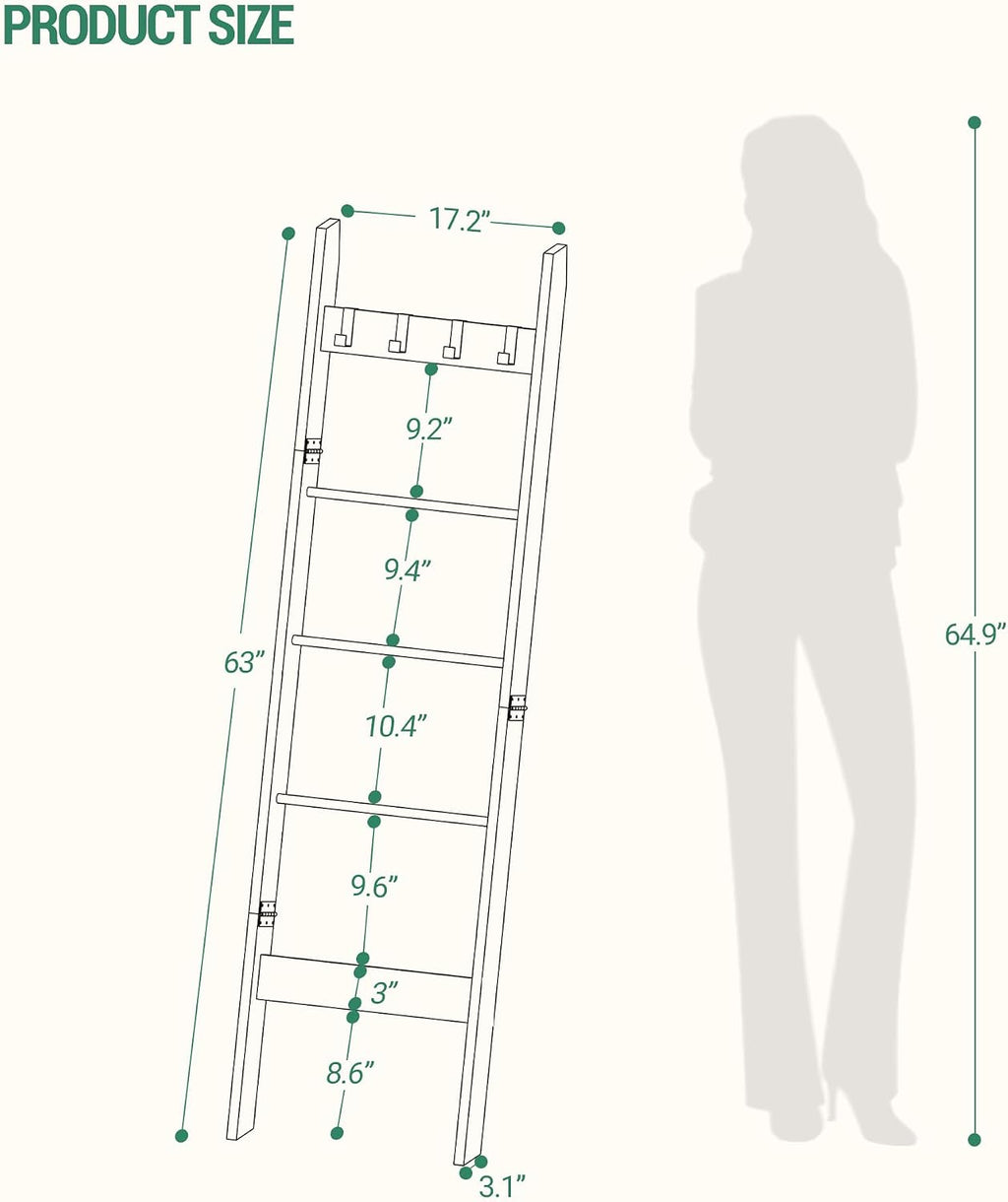 Hzuaneri Blanket Ladder Shelf for Living Room BR02104BBR35804B