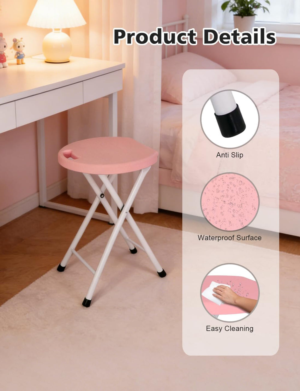 18 Inch Folding Stool with Handle