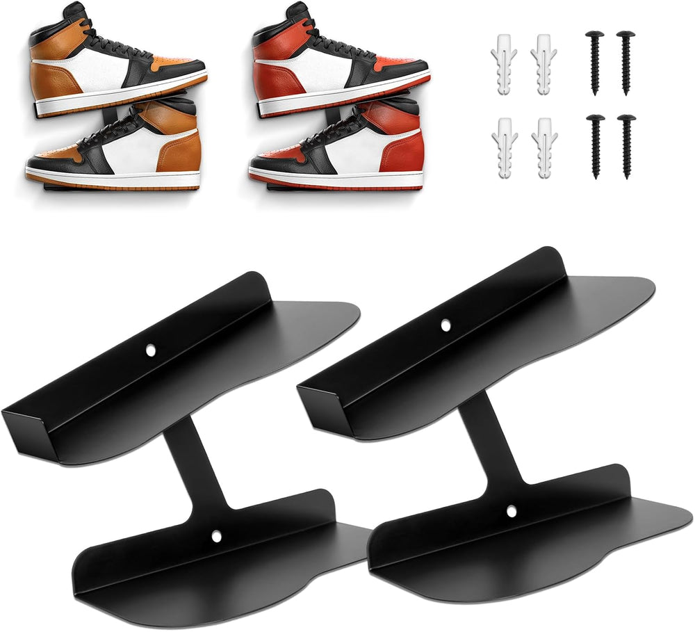2 Pcs Floating Shoe Display Shelves, H-Type Sturdy Levitating Wall Shelf, Sne...