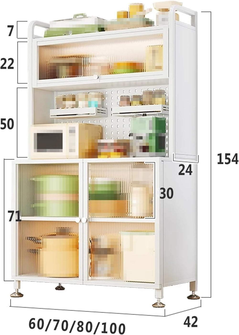 Kitchen Cabinets with Countertop, 15 * 15mm Thick Carbon Steel Square Tube, G...