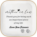 Birthday Gift for Mother in Law from Daughter in Law, Mother's Day,Thanksgiving, Gift for Mom Ceramic Ring Dish Decorative Jewelry Tray