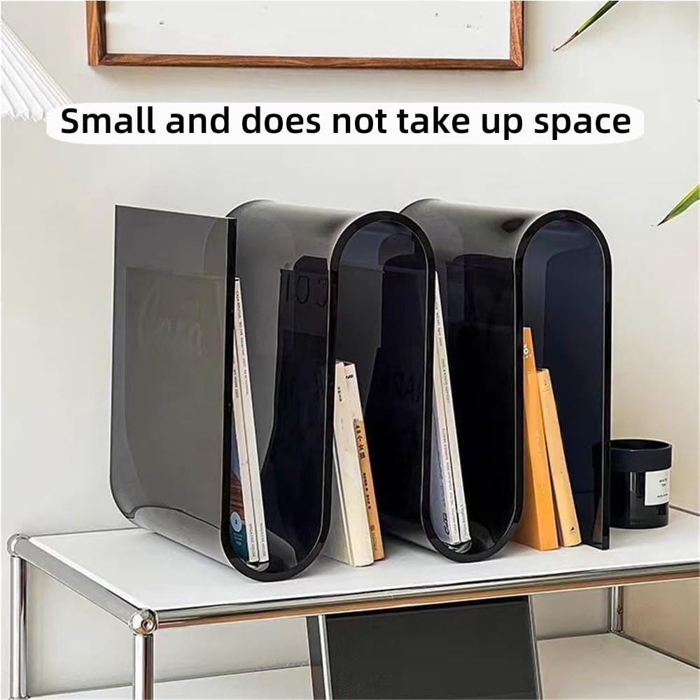 Modern Acrylic Side Table, S-Shaped End Table, Minimalist Coffee Table, Night...