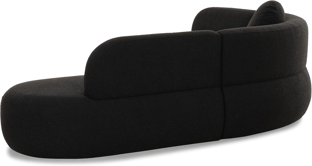 Tov Furniture Broohah Black Boucle Sectional