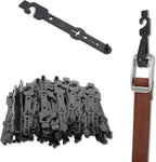 ZENFUN 200 Pc Plastic Belt Hangers, Black Plastic Hanger Hooks for Belts and Plastic Hanger Hooks, Economic Plastic Belt Hooks Tie Hangers Bulk for Men, Closet Organizers, Storage, Retail