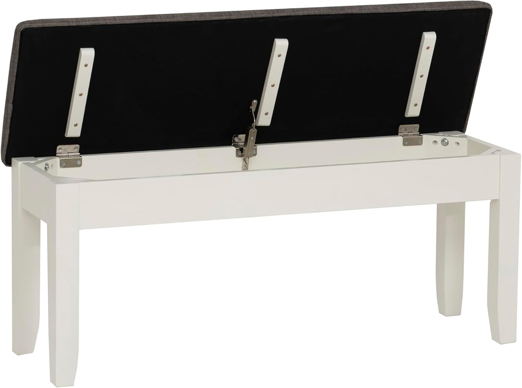Powell Furniture Jane Storage, Antique White Dining Bench,
