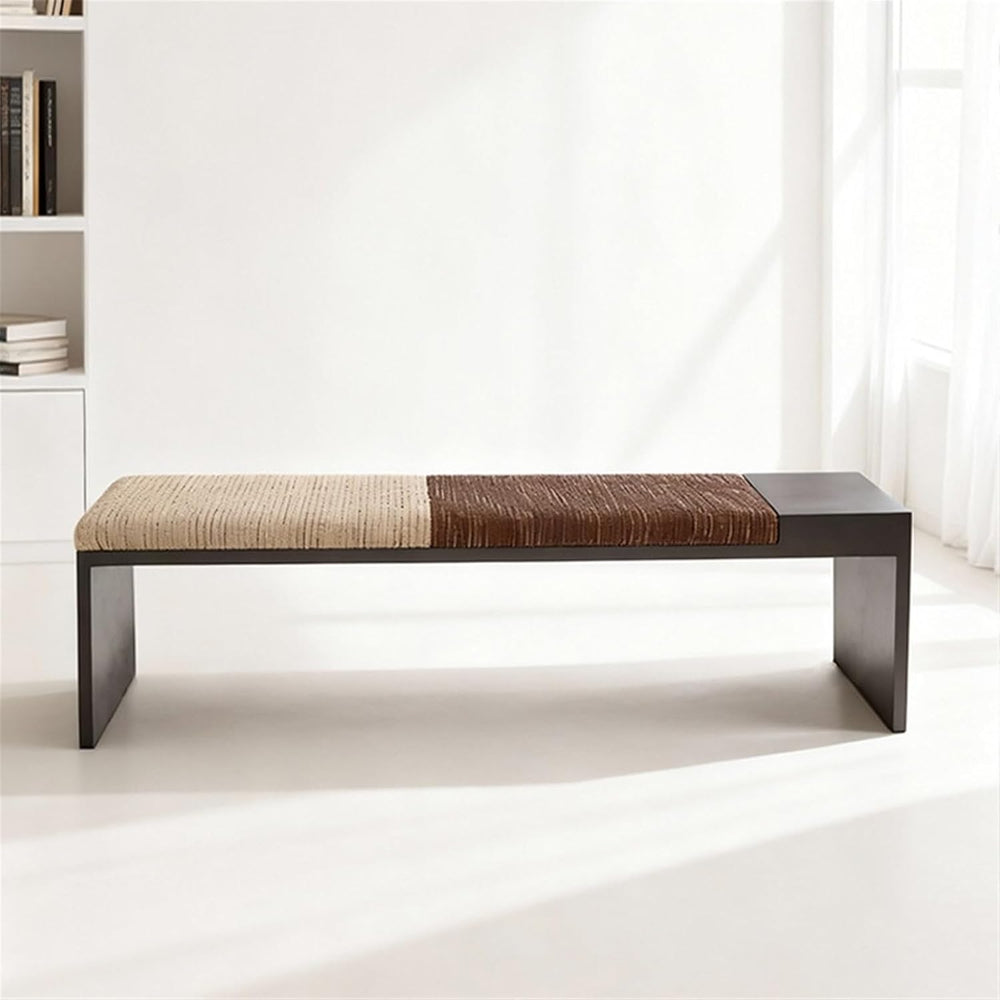 Modern Fabric Bench for Office Area Casual Dressing Room Bedroom Wooden Bed e...