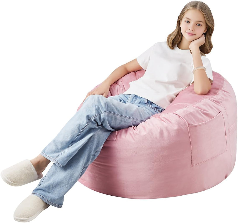 VEVOR Bean Bag Chair, 3 feet Round Bean Bag Chair with Removable and Washable...