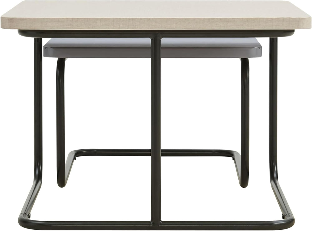 Furniture of America Chaya Modern Square Nesting Coffee Table Set of 2, Two-T...