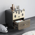Bedside Cabinets Children's Bedside Table Wood Legs Simple Boy Girl Small Cabinet Bedside Storage Locker for Bedroom Nursery Children's Room Bed Side Tables
