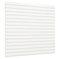 Slatwall Panel 4 FT x 4 FT, Interlocking Slat Wall Paneling, Wall Mounted PVC Wallpanel, Suitable for Garage Storage and Organizer, Slatwall Board, Shelves - White