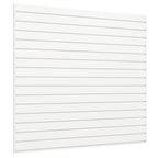 Slatwall Panel 4 FT x 4 FT, Interlocking Slat Wall Paneling, Wall Mounted PVC Wallpanel, Suitable for Garage Storage and Organizer, Slatwall Board, Shelves - White