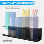 RealPlus Aerosol Spray Can Holder Rack Organizer, 5 Can Spray Bottle Holder Heavy-Duty Steel Wall Mounted for Garage and Workspace, Pack of 4