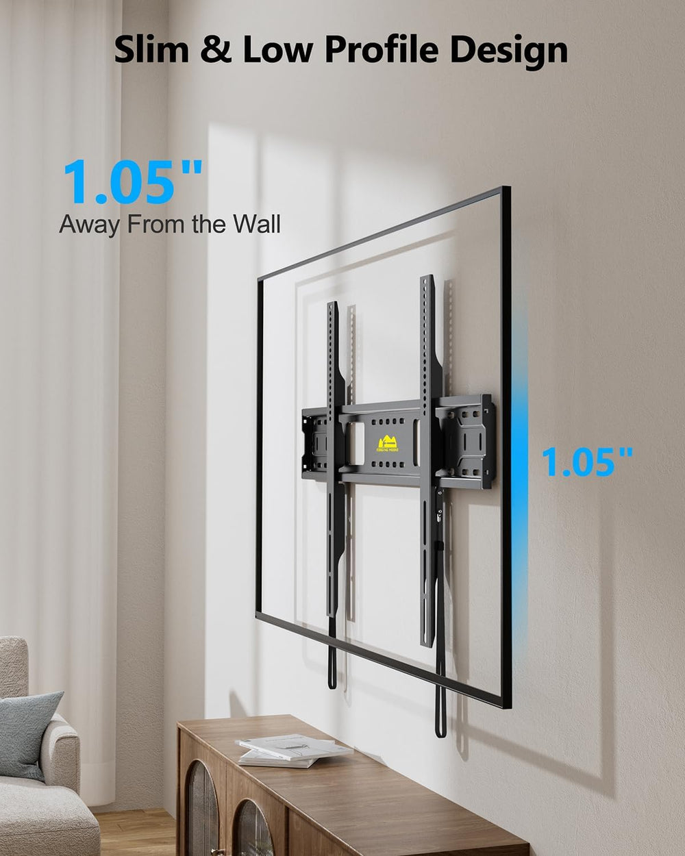 FORGING MOUNT Heavy Duty Fixed TV Wall Mount Holds up to 275Lbs for 50-120 in...
