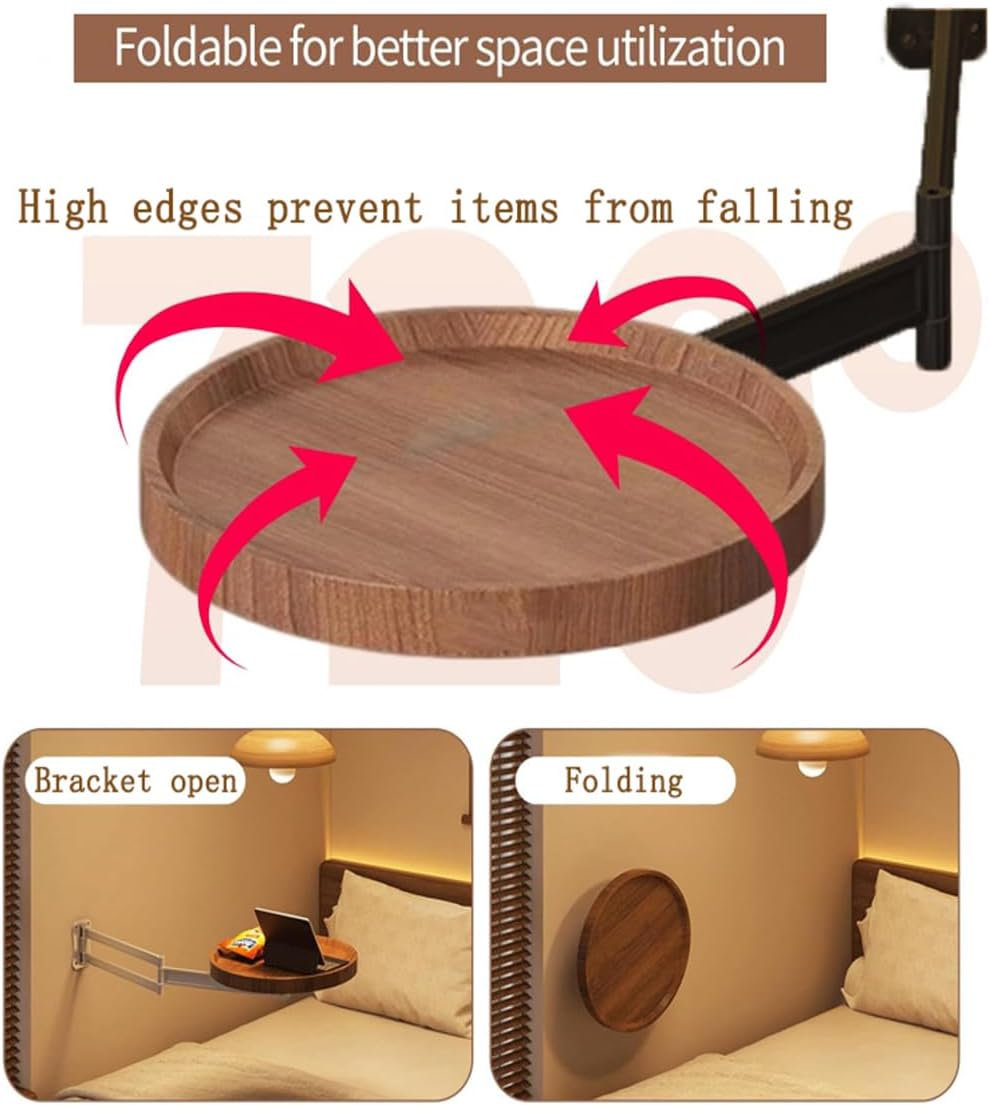 11.8-inch Retractable Wall-Mounted Folding Table with Adjustable Angle | Sofa...